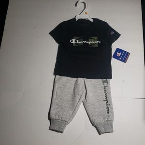 Champion outfit kids black/oxford heather size 12m